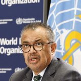Le directeur général de l'Organisation mondiale de la santé (OMS) Tedros Adhanom Ghebreyesus dépoire l'absence des Etats-Unis aux négociations pour un traité contre les pandémies (archives). KEYSTONE/SALVATORE DI NOLFI